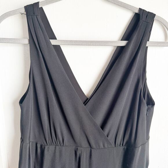 J. Crew 100% Silk Maxi Dress Cocktail Wedding Event V-Neck Classic Black Tie T10 - Picture 12 of 12